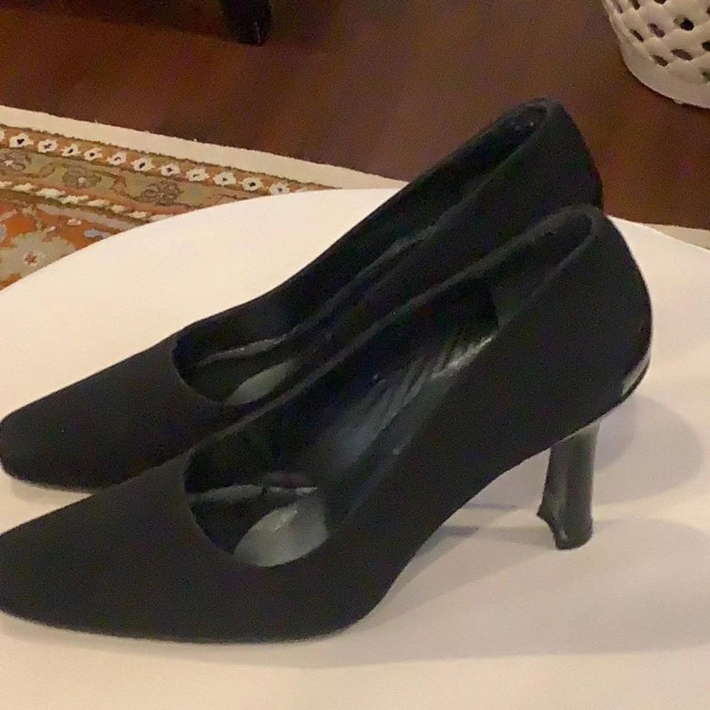 Stuart Weitzman For F. Piner Black Heel Shoes Size 9